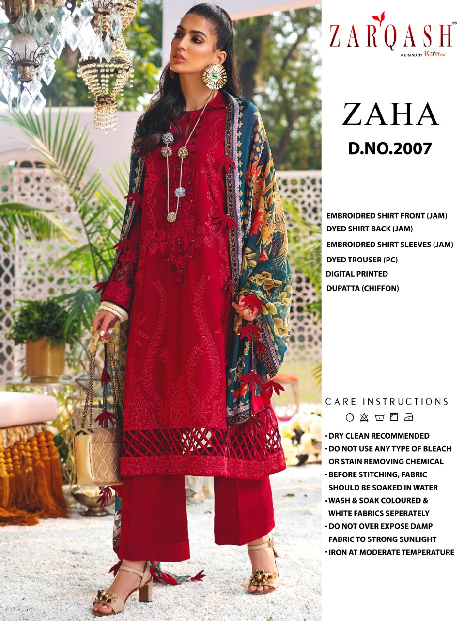 PAKISTANI SUITS D NO 2007 BY KHAYYIRA